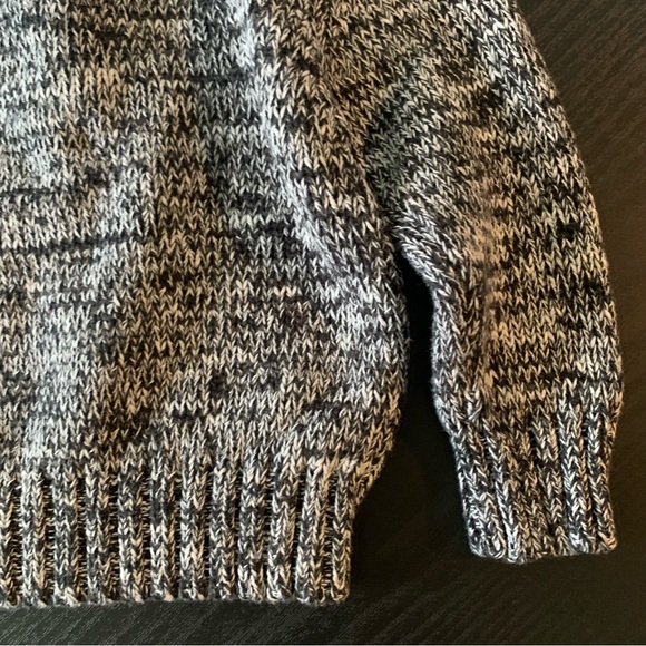 Unisex 24 Months CARTER’S Black White Marl Rag Sweater Pullover Half Zip EXC - Picture 12 of 15